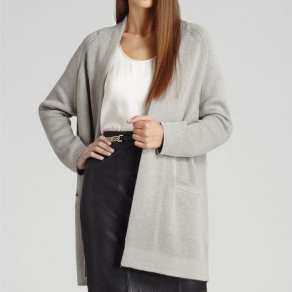 Reiss Sweaters - Reiss Gray Kirsten Winter Knitted Cardigan Gray